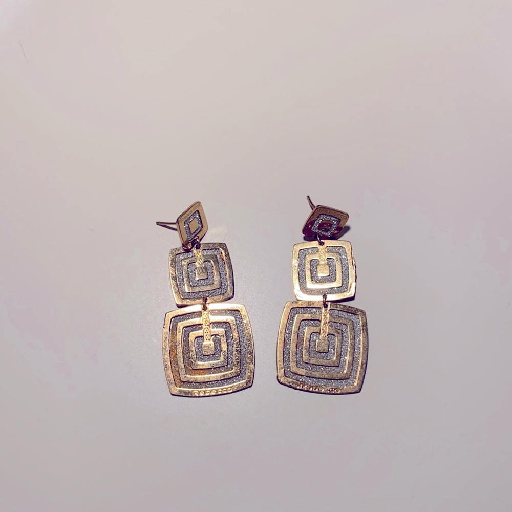 Rebecca brand gold toned earrings